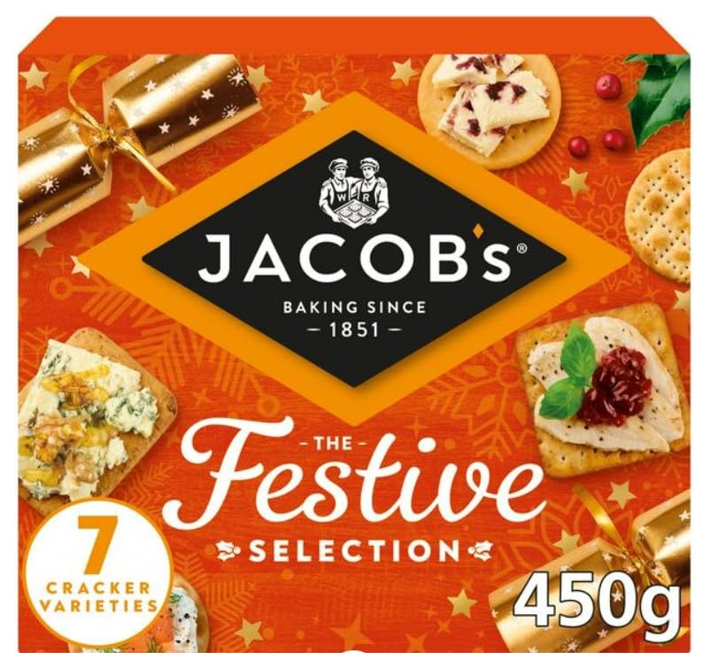 Galletas para queso, surtido de 7 unidades, 450 g, deliciosas y retorcidas, deliciosas cestas de regalo para cumpleaños, Navidad, Pascua, Año Nuevo (paquete de 1)
