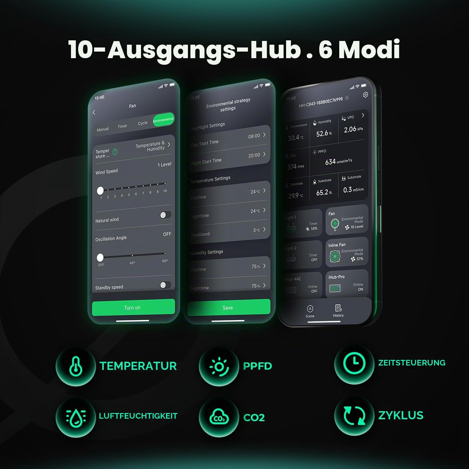 Mars Hydro iHub-Pro 10AC Power Strip Kit für App Grow-Room-Steuerung