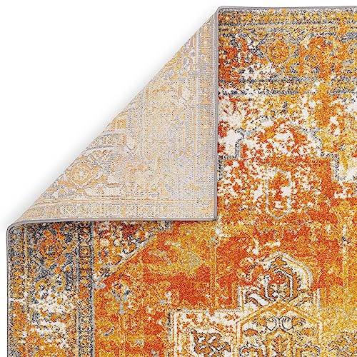 Asiatic Edits Low Pile Vintage Burnt Orange Indoor Rug for Living room Bedroom, Conservatory, Hallway, Large Area - Image 4