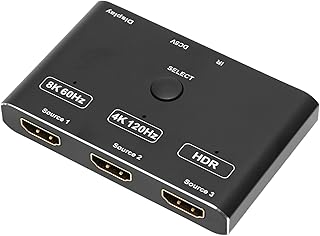 Gedourain HD Multimedia Interface Splitter, HD Multimedia Interface Switcher Sensitive High Resolution Professional for Working for Entertainment