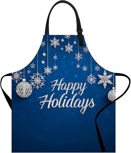 Delantal de Papá Noel de Navidad para la playa, diseño de playa tropical, divertido delantal de cocina de vacaciones