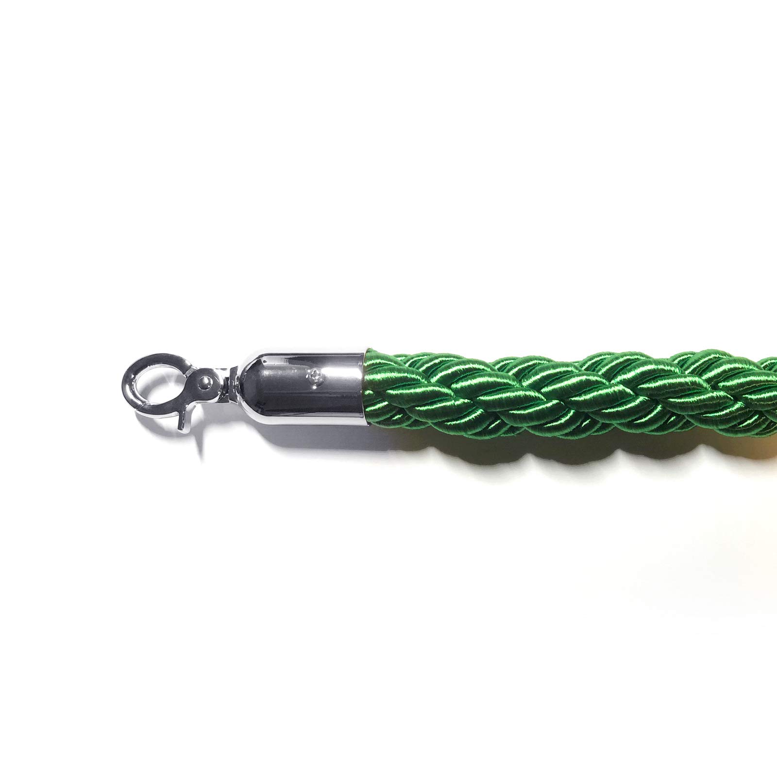 Decorative Rope Safety Queue Stanchion Barrier Rope (72" Braided Green Mirror)