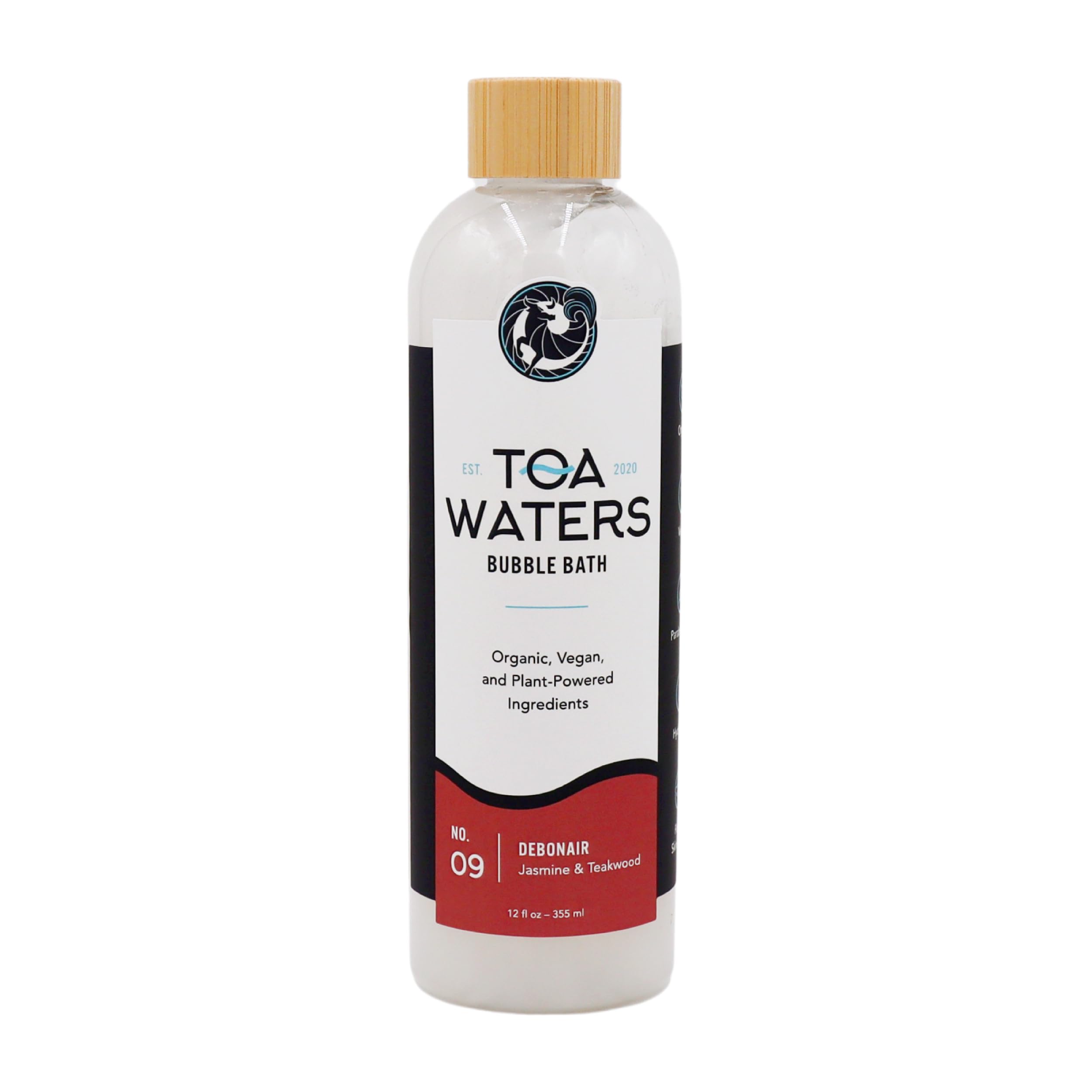 Debonair Bubble Bath – Jasmine & Teakwood – Bold, Sophisticated Scent, Sulfate-Free, Sensual Bath Soak – 12 fl oz – TOA Waters