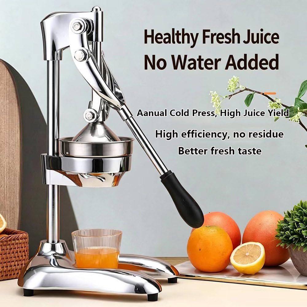 Presse-Agrumes Manuel, Presse-Fruits à Main en Acier Inoxydable 304, Extracteur De Jus Robuste pour Oranges, Citrons Et Grenades, Presse-Agrumes Manuel Amovible Et Facile à Nettoyer