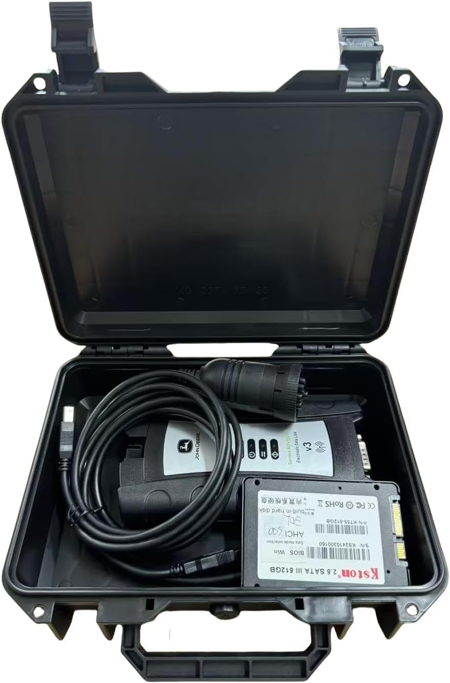 V5.3 AG V5.3 CF Software Service Advisor EDL V3 Electronic Data Link Heavy Duty Diagnostic Scanner Kit for John Deere, Agricultural Tractor & Construction Equipment Tool