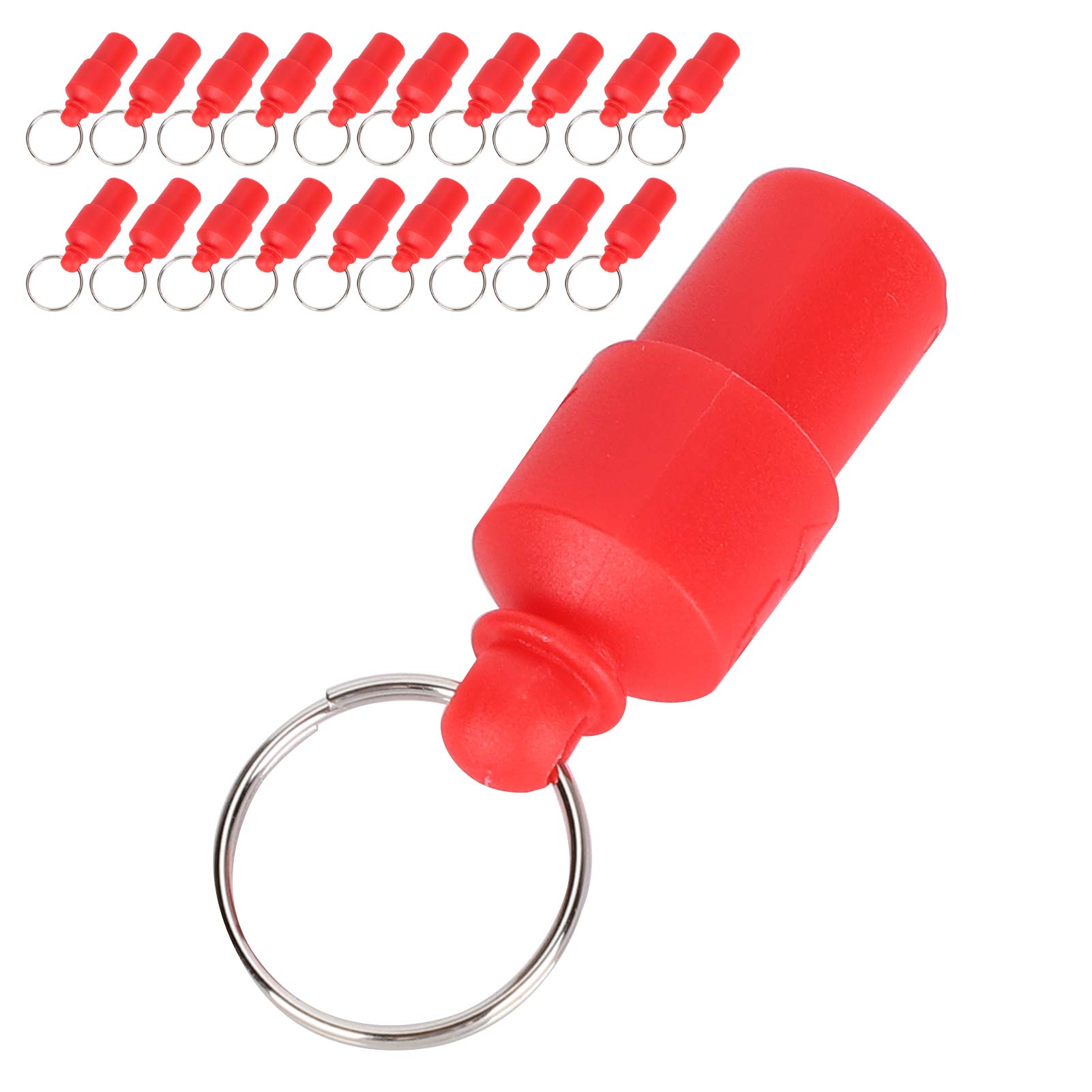 20 szt. Anti-Lost Pet Dog ID Tag, obroża dla szczeniaka kota wisiorek imię etykieta adresowa tuba do przechowywania odporna na zgubienie (czerwona)