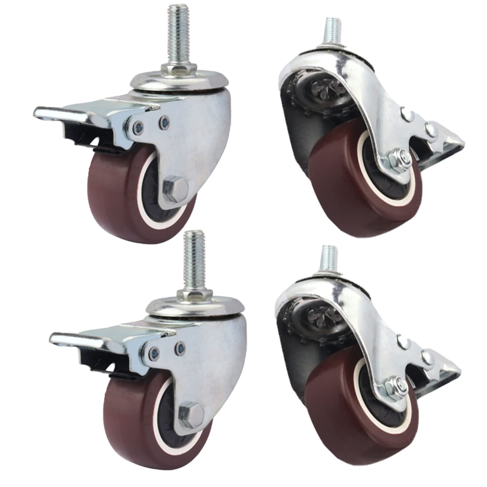 Zguouzantye One Color 4 Heavy Duty Stem Caster Wheels For Furniture Trolley