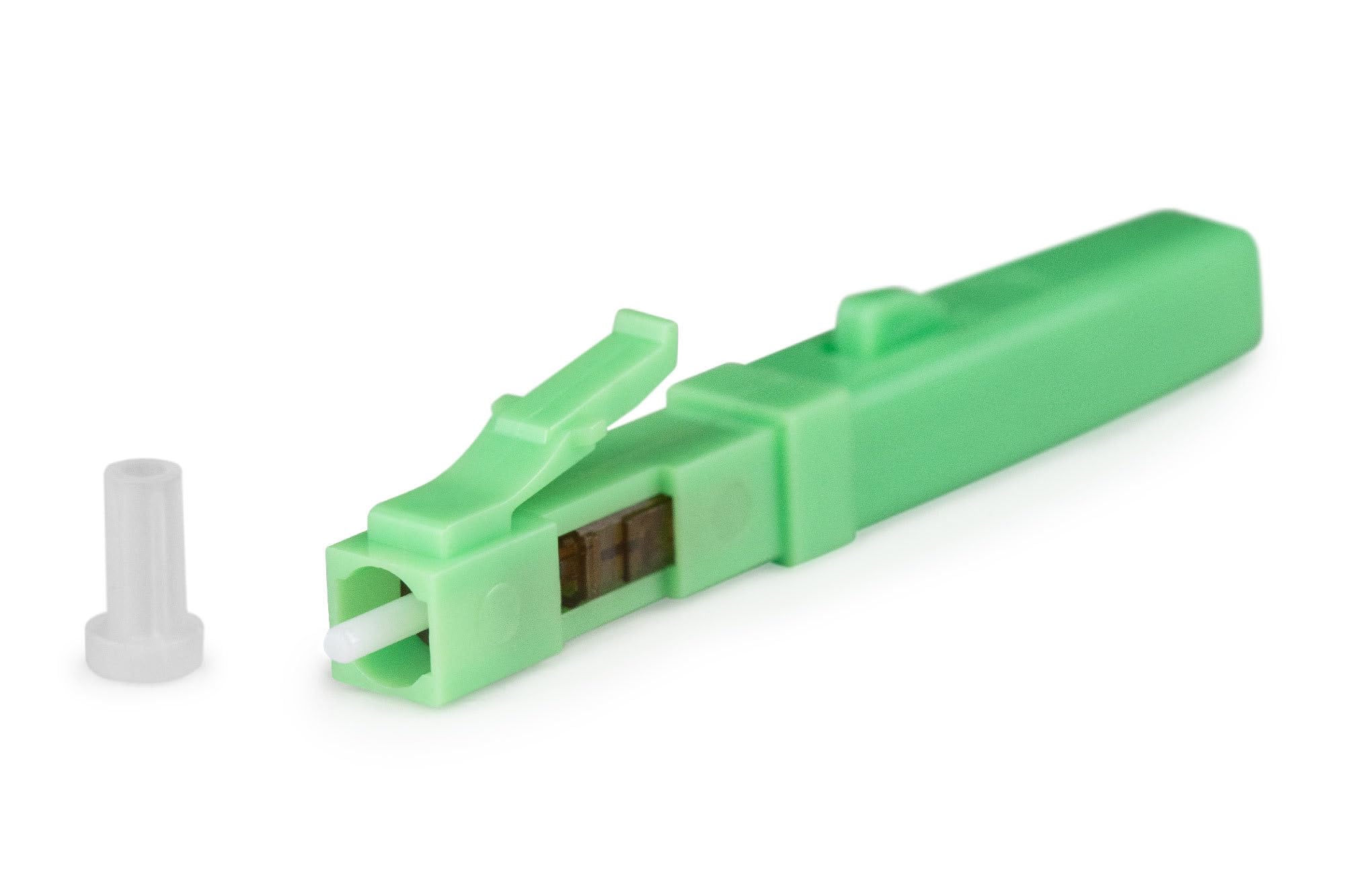 DIGITUS connecteur réseau fibre optique - coupleur LC/APC - fibre optique monomode - 10 pièces - longueur 50 mm - vert