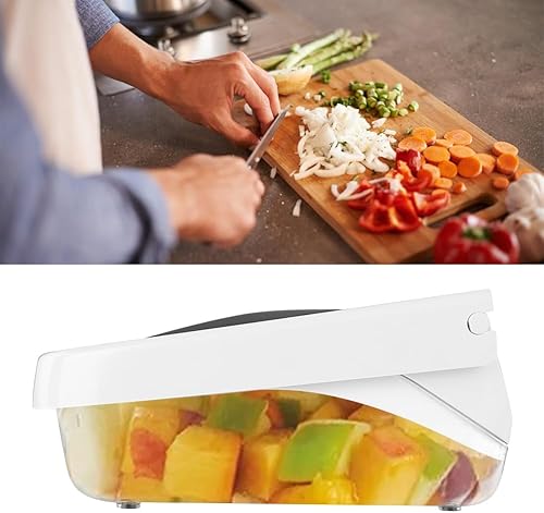 Miniatura 2 de Picador de alimentos, picador manual de verduras de mano, cortador de verduras rebanador de verduras sin esfuerzo para restricción