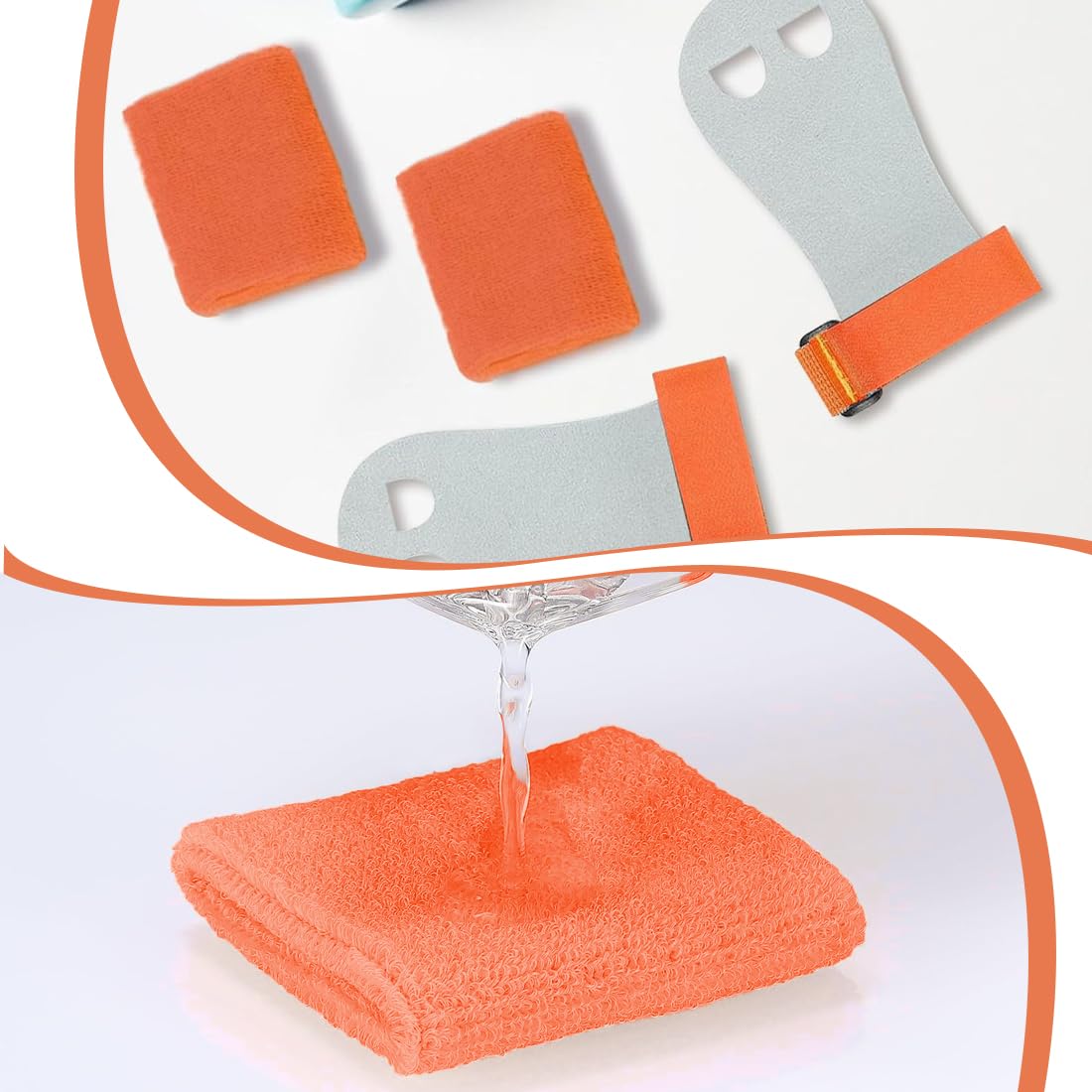 Maniques, Paire de protège-poignets pour gymnastique rythmique Kit pour filles et enfants Orange