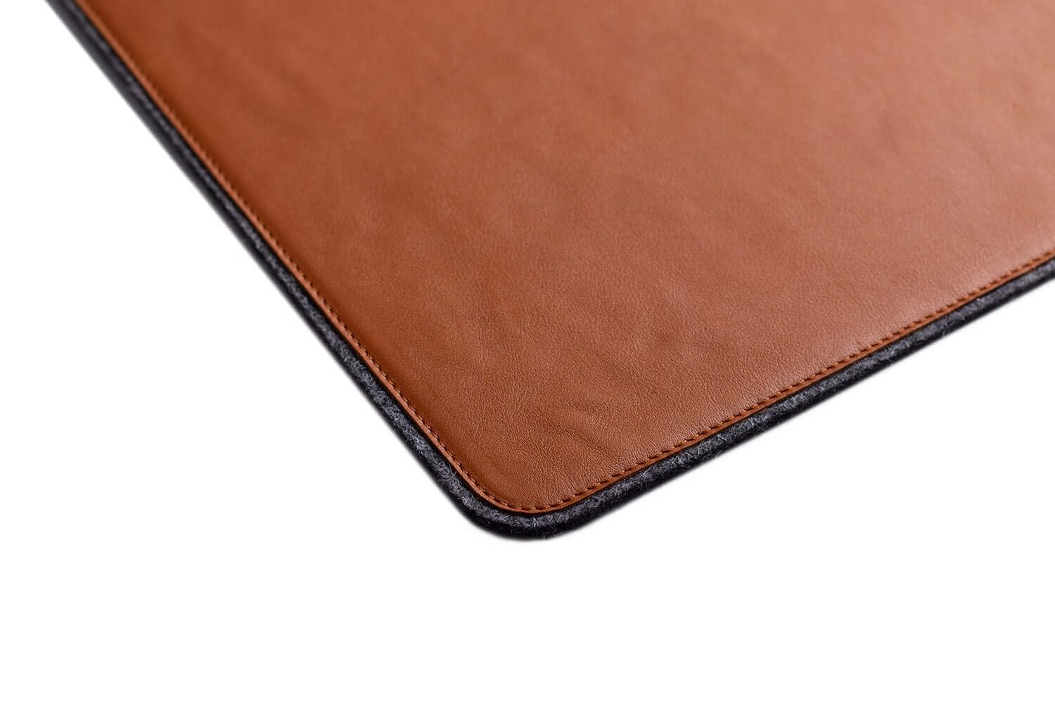 Harber London - Tappetino da scrivania in pelle e feltro | Minimalista | Blu navy | Fatto a mano | Sottomano in feltro "XL" 80 x 45 cm (31,49" x 17,71")