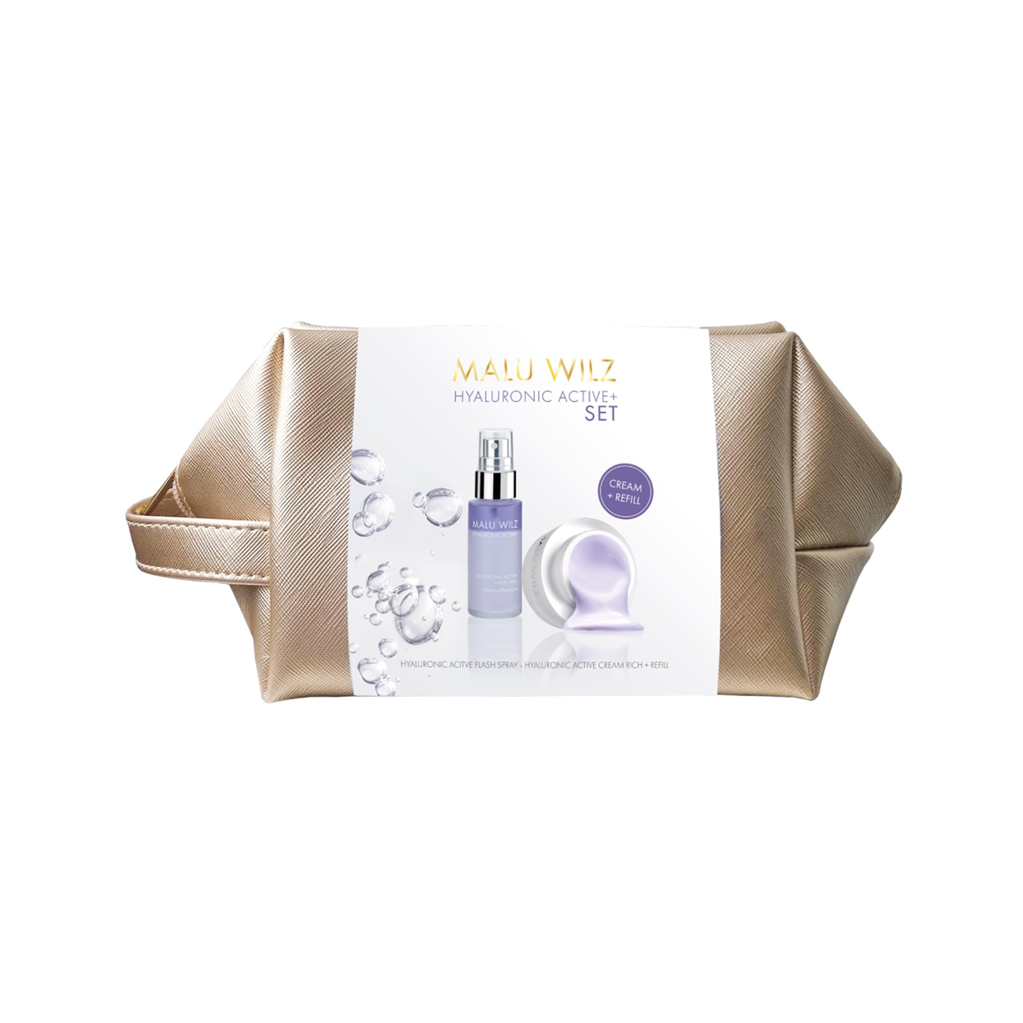 Malu Wilz Hyaluronic Active+ Pflegeset - Beauty Set mit Hyaluronic Active+ Cream Rich, Hyaluronic Active+ Cream Rich Refill und Hyaluronic Active+ Flash Spray