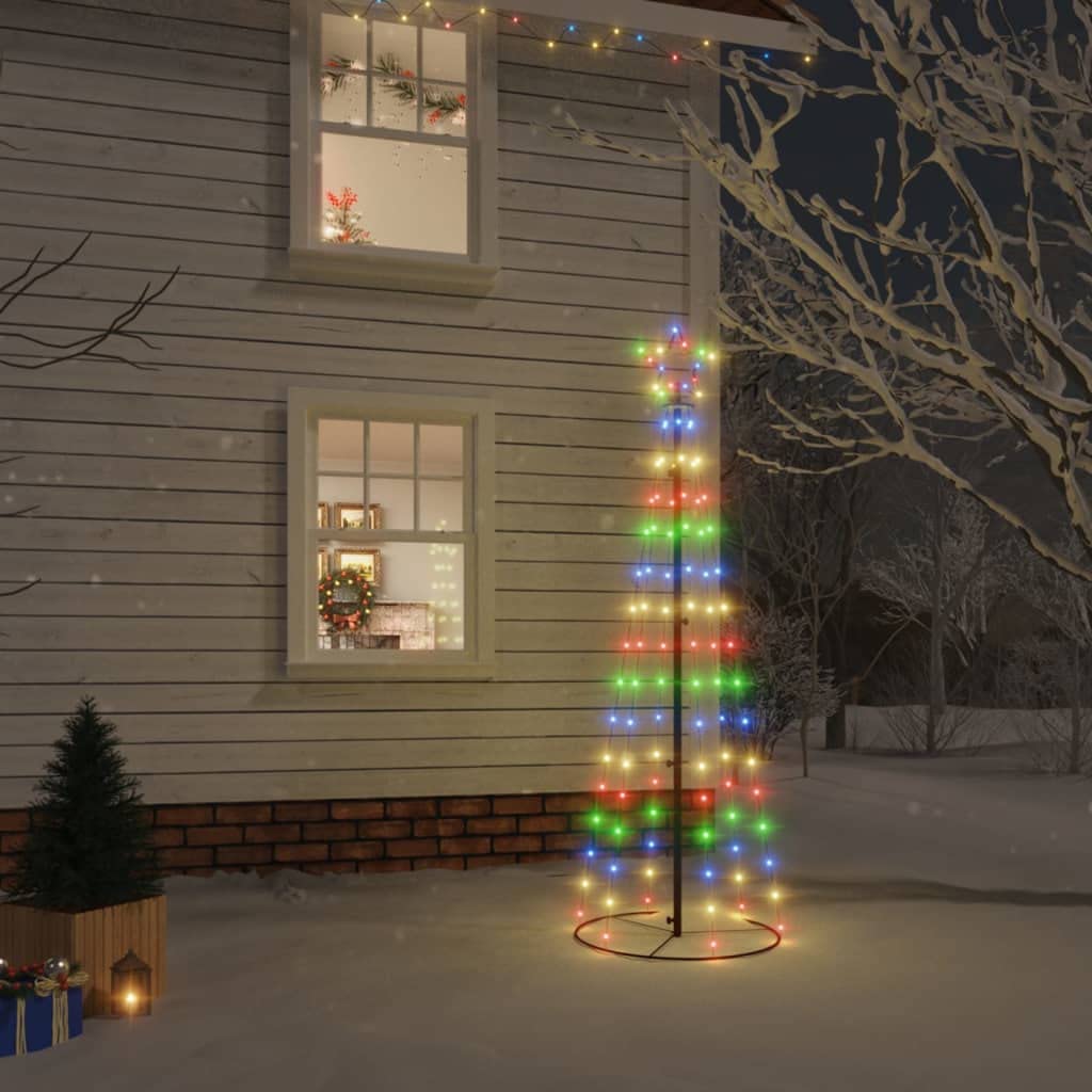 Albero Di Natale Da Esterno,Luci Albero Di Natale Smartalbero Di Natale A Cono Colorato 108 Led 70x180 CmAdatto Per Sala Da Pranzo, Ingresso, Festa, Patio, Giardino