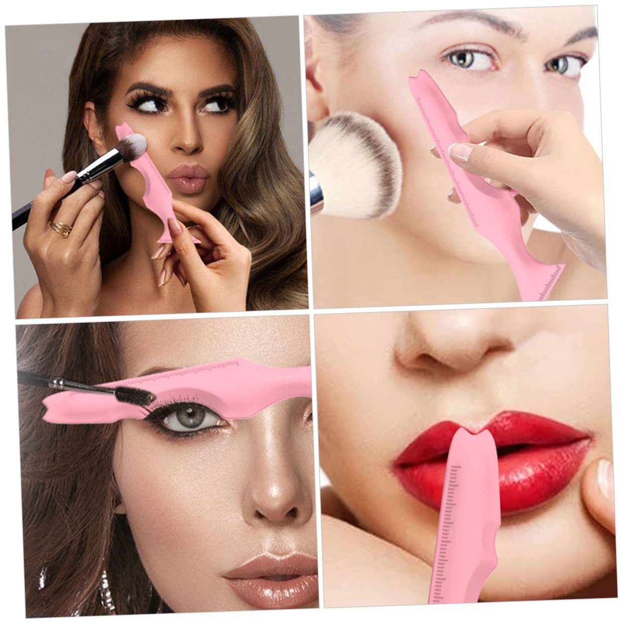 FOMIYES 8 Pz Righello di bellezza in silicone stencil per il trucco degli occhi Eyeliner makeup kit make up kit matita per sopracciglia stampo in resina aiuto per gli stampini per ombretto