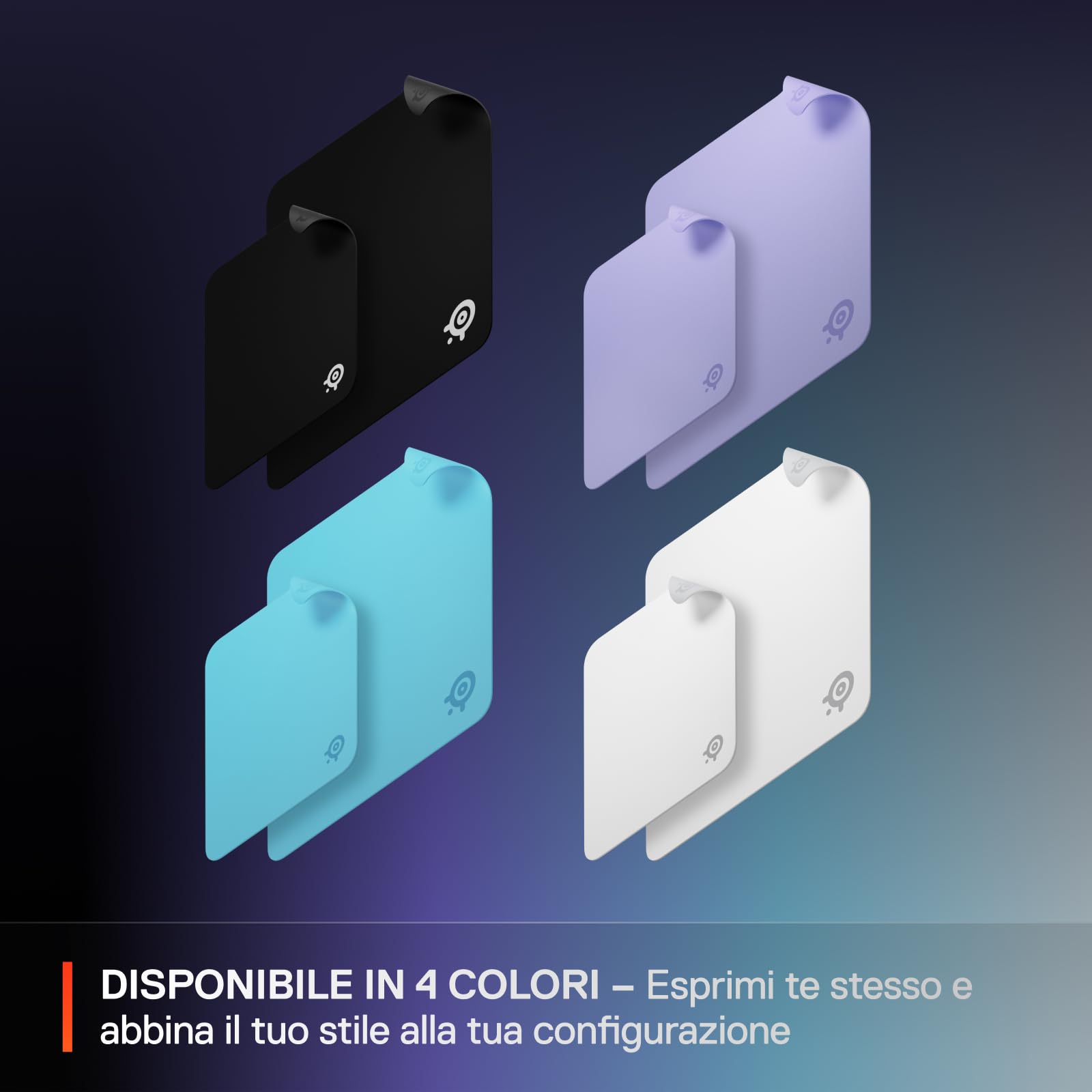 SteelSeries QcK Mousepad Grande - White - Base in gomma siliconica no-slip - Tracking e stabilità top - Ottimizzato per sensori di gioco - 450mm x400mm - FPS, MOBA, RTS, MMO