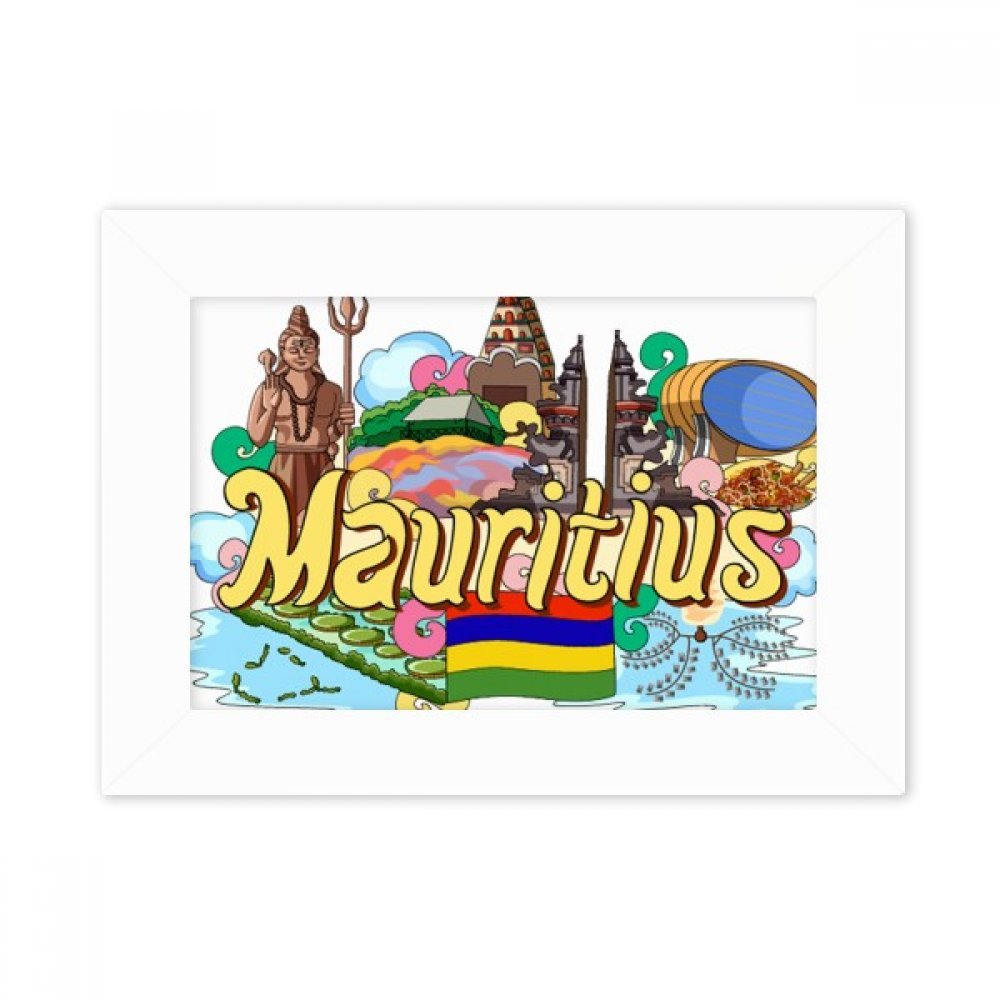 Cadre photo blanc Sept Couleurs Terre Ile Maurice 10x15 cm