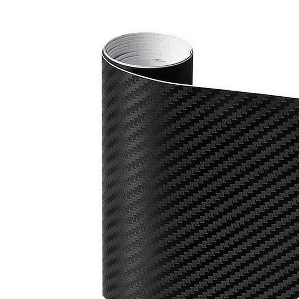 PPZ 3D Carbon Fiber Vinyl Sticker 1x5 Feet Foot Car Wrap Vinyl Roll with Air Release Technology Self-Adhesived After Peel Off Back Paper Decals 30x150cm 0.3x1.5 Meter
