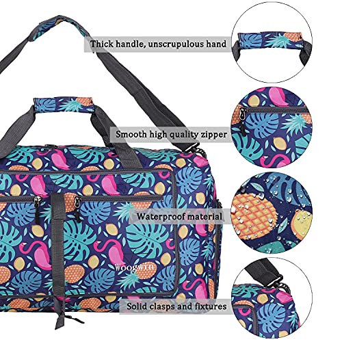 Image of Woogwin Travel Duffel Bag Large Foldable Waterproof Overnight Bag for Beach Swim Bags Pool Sports Gym
