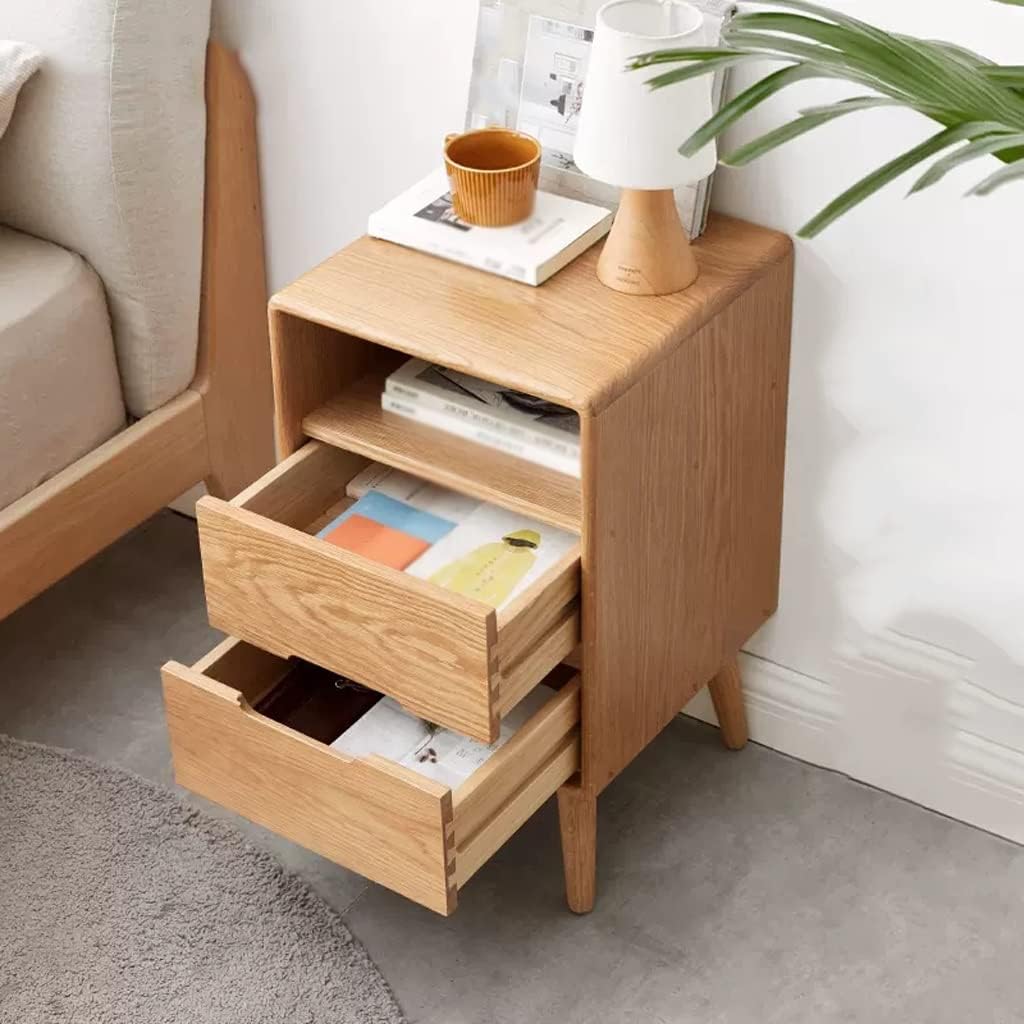 Creative Home Living Room Storage Cabinet with Double Drawers, Ultra-Narrow Storage Cabinet, Bedside Table.(B)