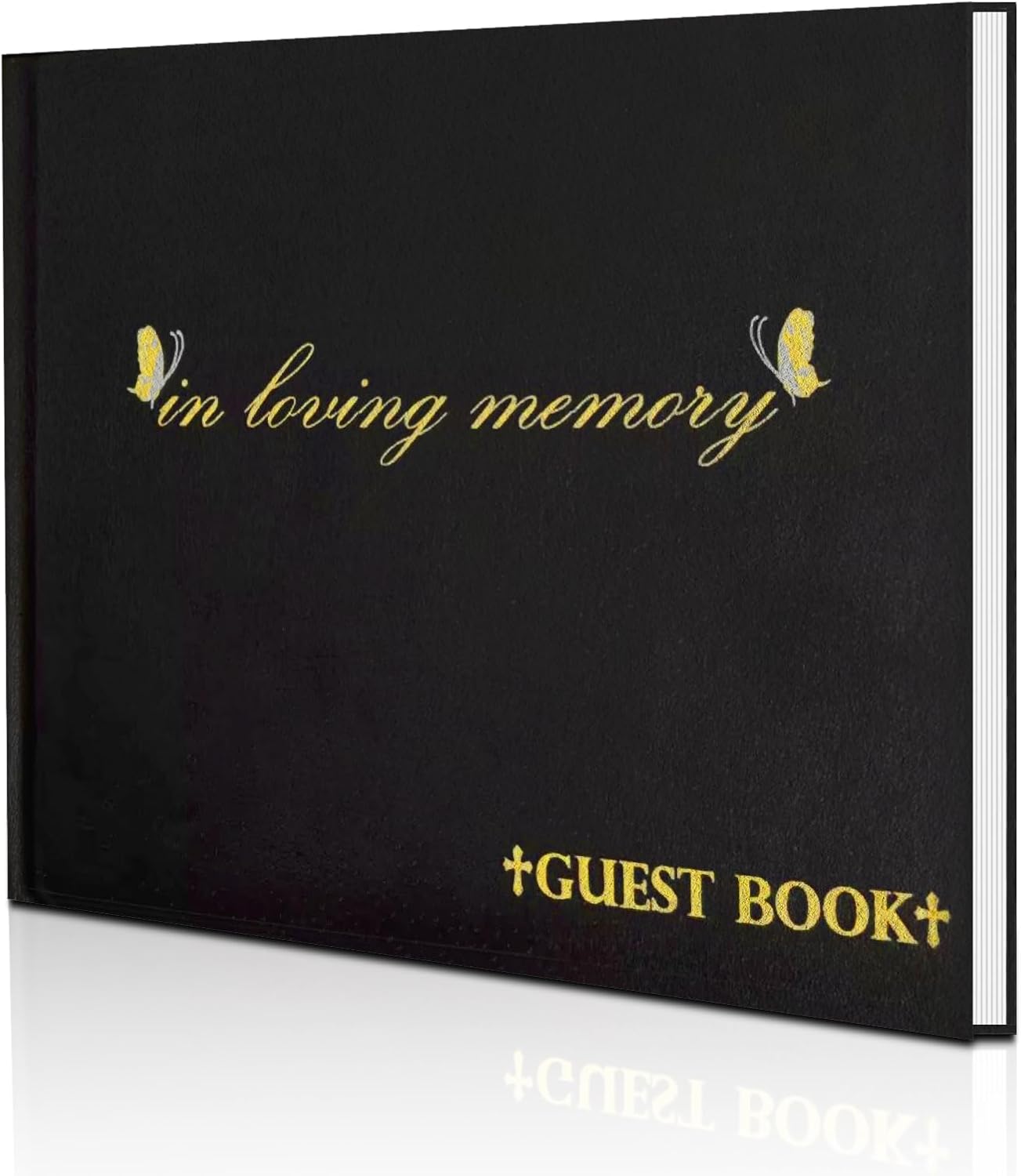 Guest Book for Memorial Service, in Loving Memory Funeral Guest Book (9.2" x 7.2