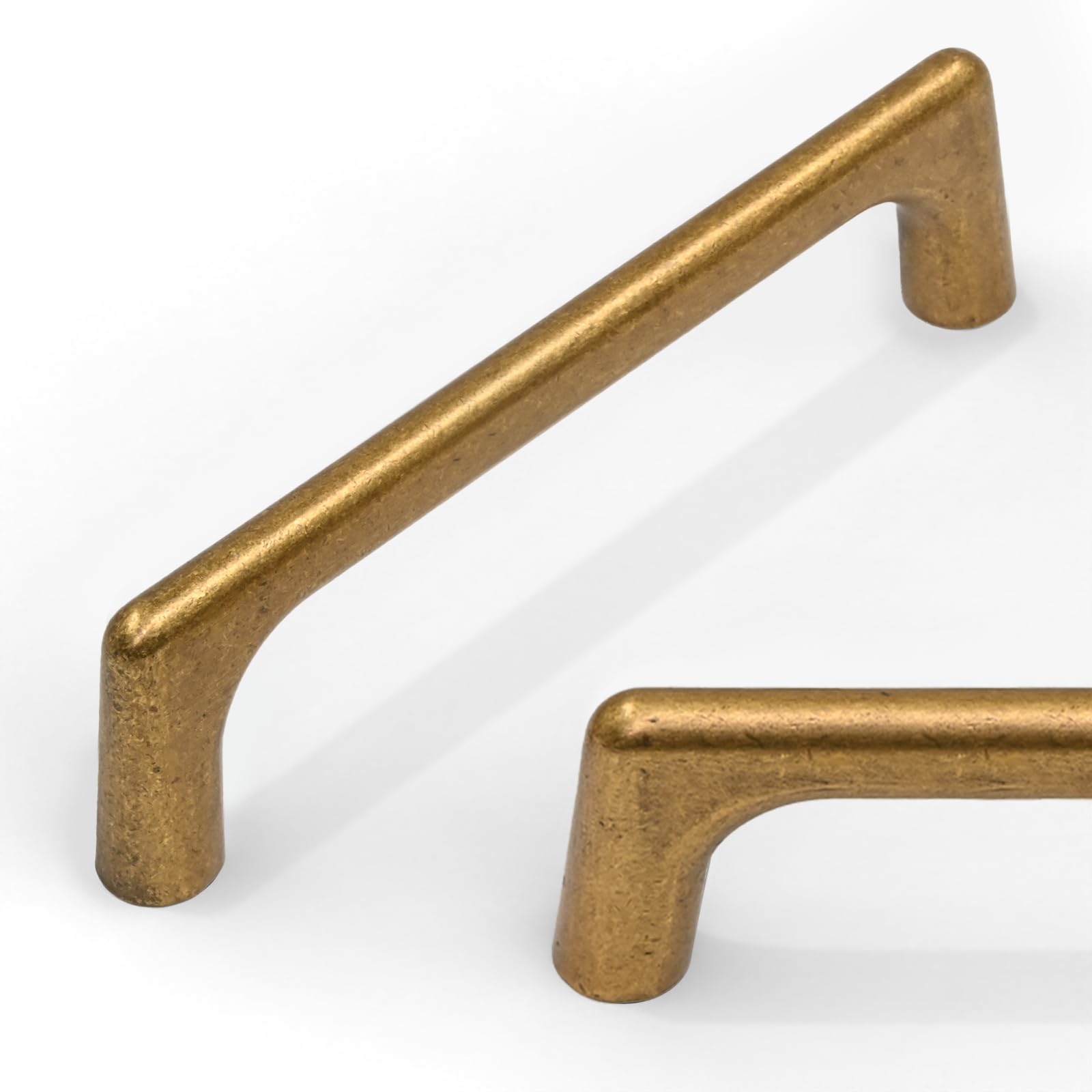 Talentedeco 10 Pack Antique Brass Cabinet Pulls 3.75 Inch(96mm) Kitchen Cupboard Handles Vintage Retro Cabinet Hardware for Drawer Pulls