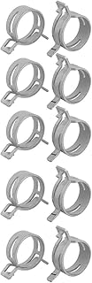Aexit 10 Pcs Home Hardware 23mm 50CrvA Spring Band Type Action Fuel Hose Pipe Low Pressure Air Clamp Model:41as637qo454