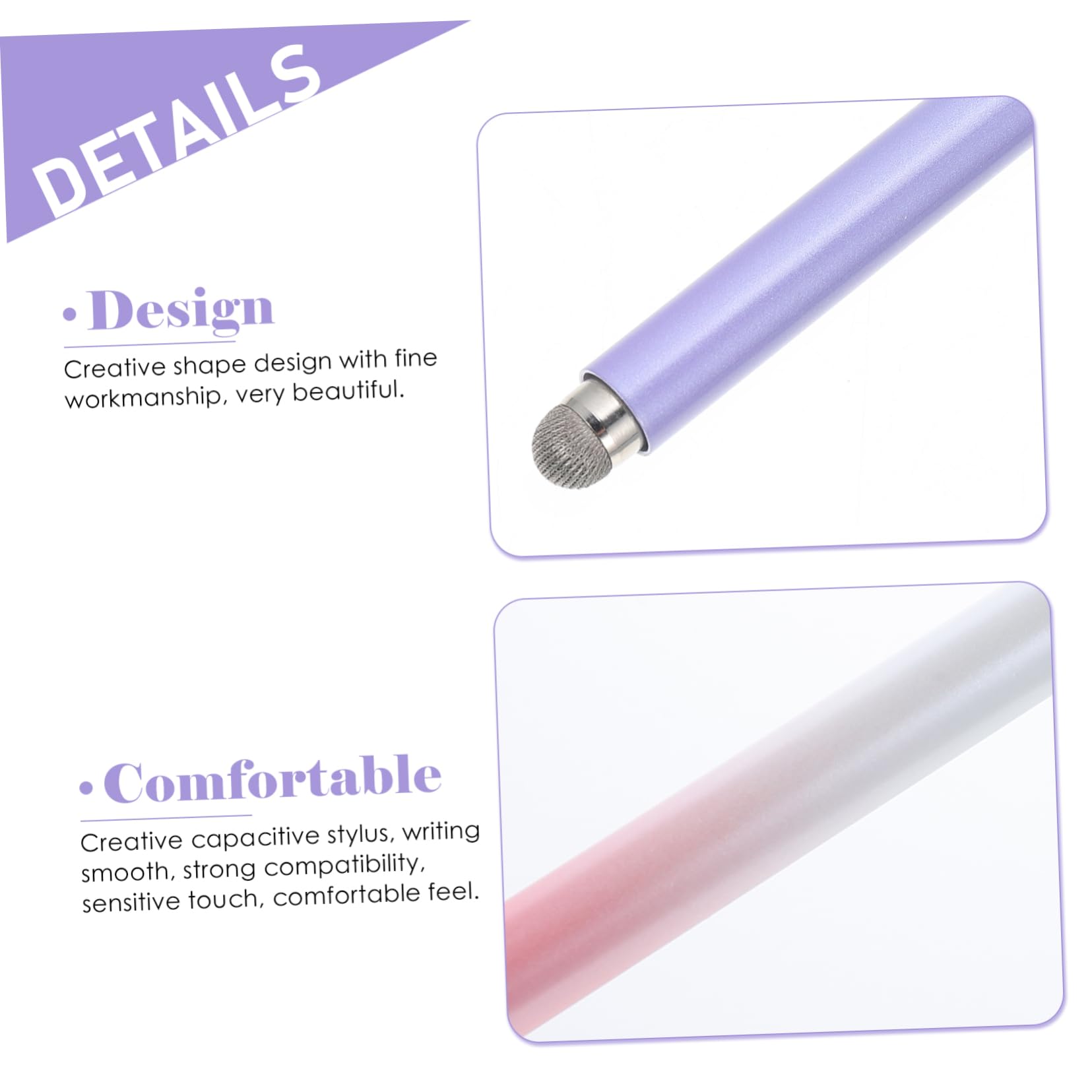 Uonlytech 4piezas Lápiz Stylus Capacitivo De Alta Sensibilidad para Pantalla Táctil Compatible iOS y Tablets Diseño De Color Degradado