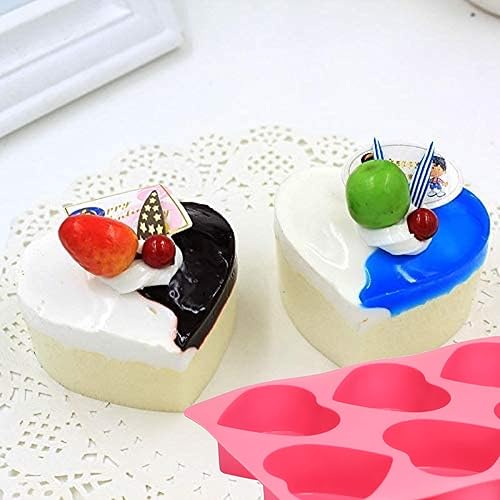 Miniatura 7 de GS Valentine - Molde de silicona para hornear con forma de corazón rojo y rosa 66 x 83 x 11 pulgadas para el día de San Valentín hogar cocina fiesta