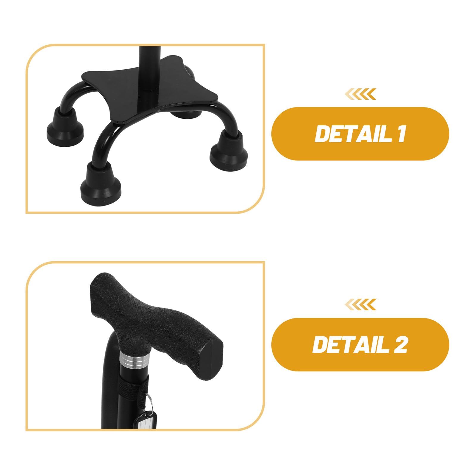Didiseaon Bastón Portátil Ajustable Extensible de Aluminio para Personas Mayores Plegable Ligero con Agarre Antideslizante Ayuda para Caminar Exteriores