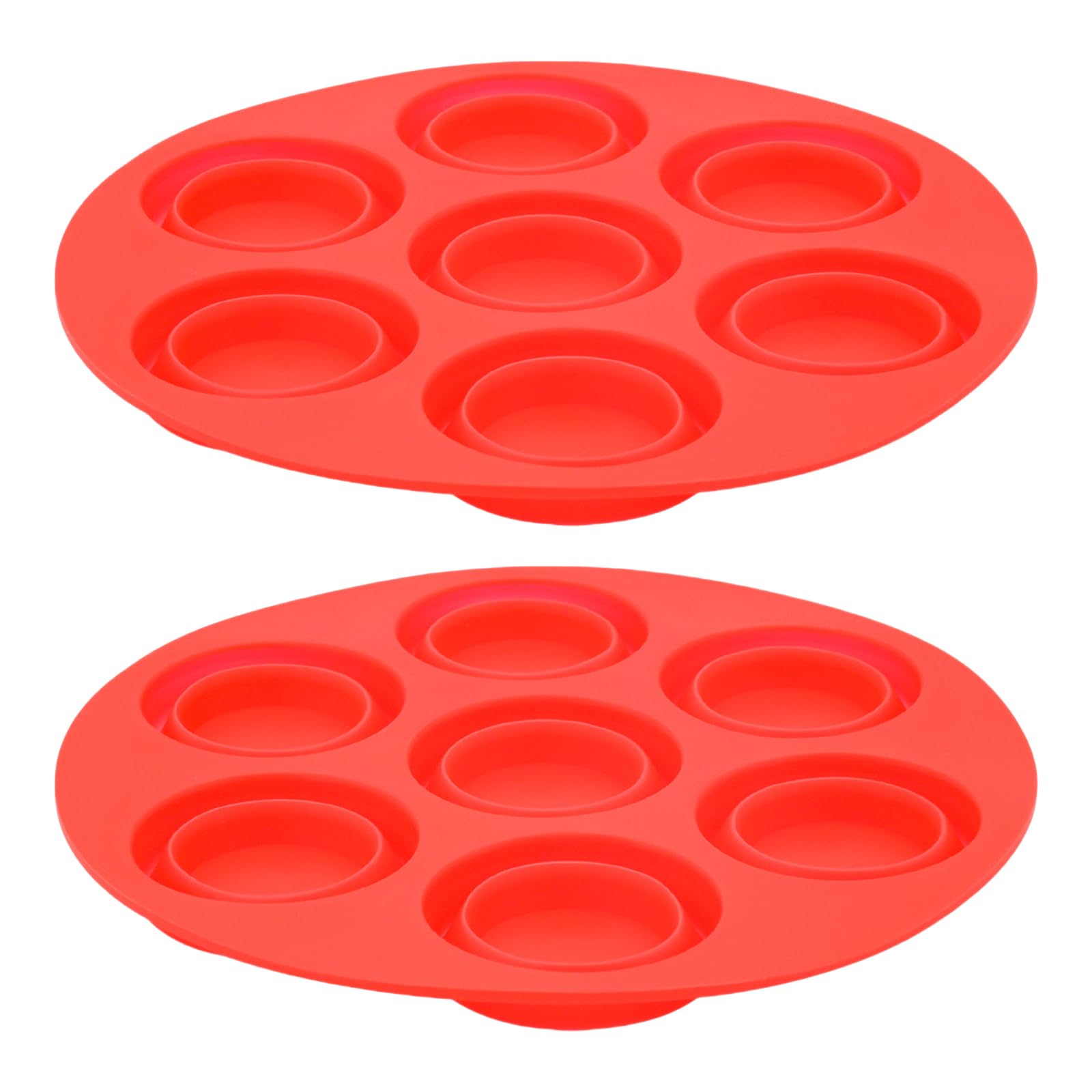 NEWFT Air Fryers Compatible Silicone Cake Mould Flexible Silicone Cake Making Tray 7 Hole Nonstick Baking