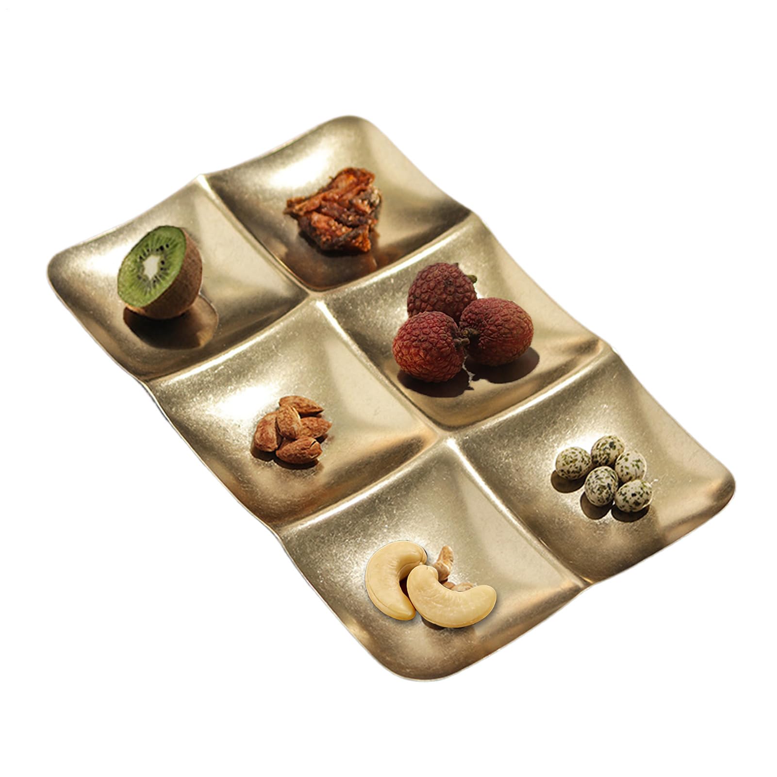 Bandeja De Servicio Dividida Decorativo | s para Servir con Múltiples Compartimentos para Hogar, Cocina, Sala de Estar, Mesa de Té, Pan, Frutas, Caramelos, y