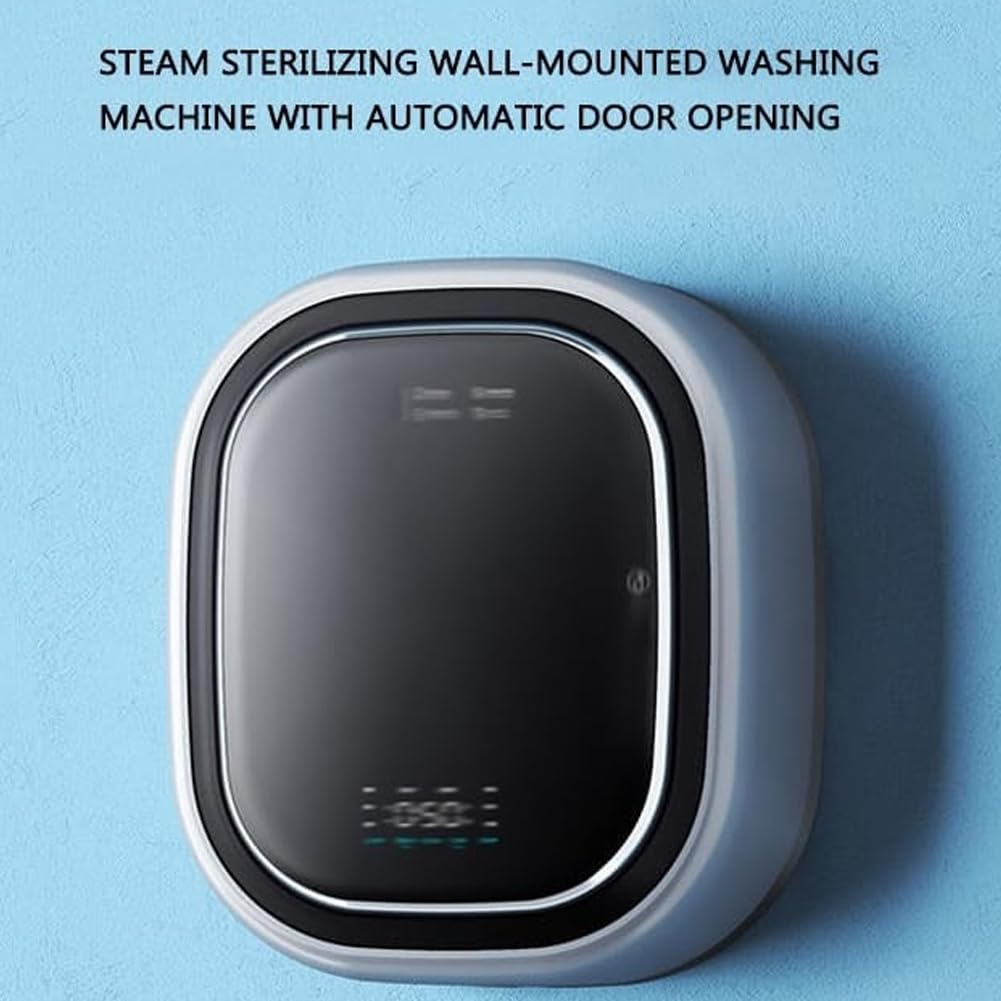 FURLOU Mini Lavatrice per la casa, Lavatrice Completamente Automatica a Parete, Lavatrice a asciugatrice, Lavatrice e asciugatrice Completamente Automatiche, capacità di 3 kg, per Bagno, Cucina
