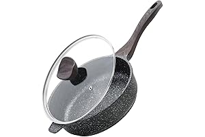 Granite Stone, 12 Inch Nonstick Deep Frying Pan with Lid