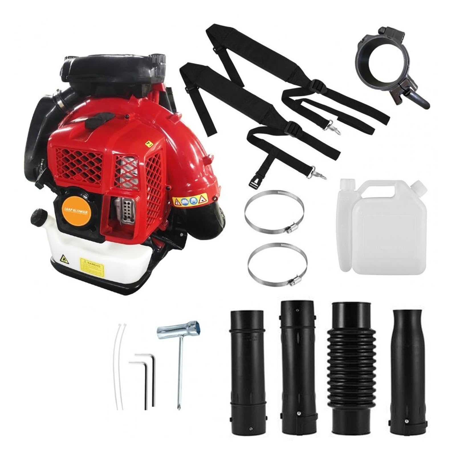 Wentylator Dmuchawy, 1 zestaw metalowa dmuchawa do liści 900CFM objętość powietrza 2,3 l zbiornik dmuchawa do liści 80 cm3 plecakowa dmuchawa zasilana gazem