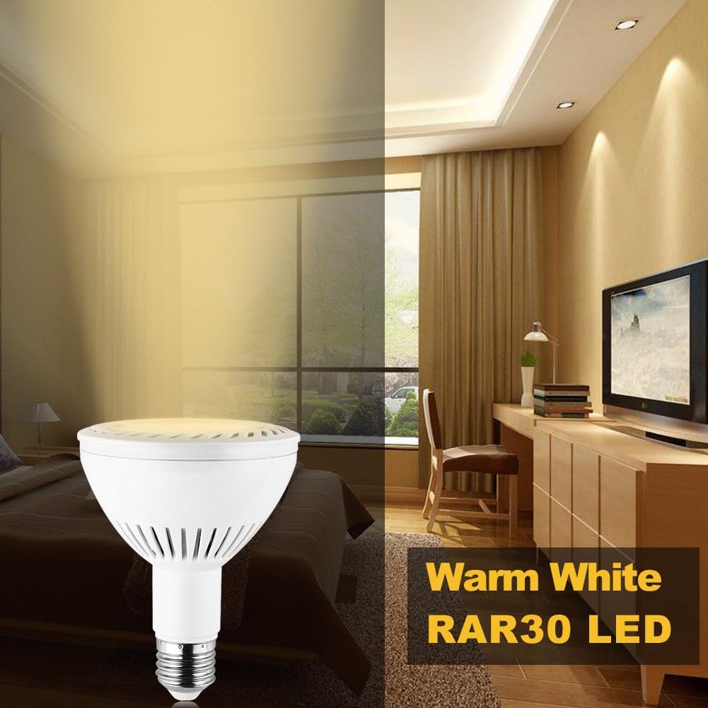 MIFXIN PAR30 LED Bulb 36W Spot Light Bulb, 3000K Warm White 3200lm Not Dimmable 25 Beam Angle E27 Base Spotlight Bulb