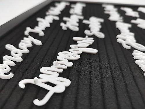 Miniatura 7 de G GAMIT Juego de letras de fieltro para tablero de letras, números de símbolo de signo de letras y cursiva solo semana y mes