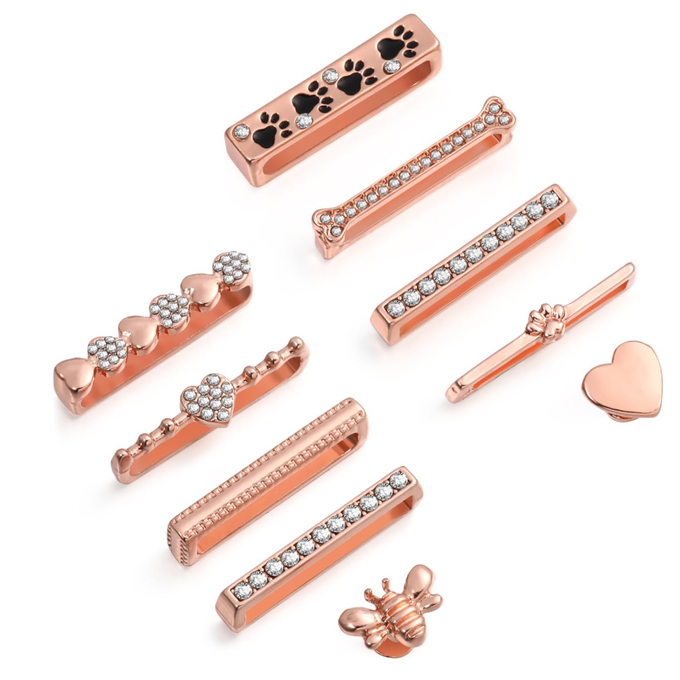 Gatuida Breloques Décoratives Charmes et Clous Simples 10 Pcs en Métal Accessoires Uniques pour Personnaliser et Embellir Votre Bracelet pour Bracelet de Montre Connectée