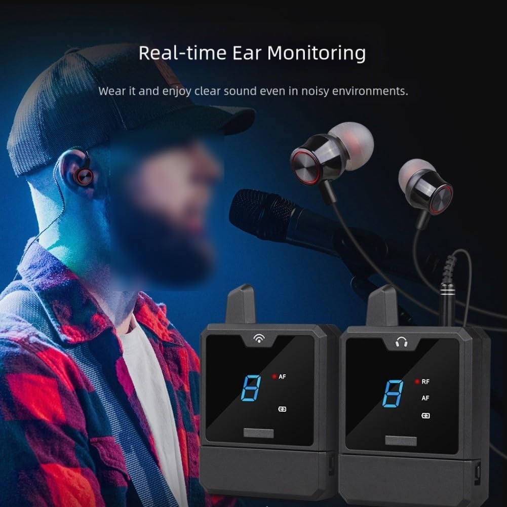 Drahtloses In-Ear-Monitor-Set mit Rauschunterdrückung(1 to 1)