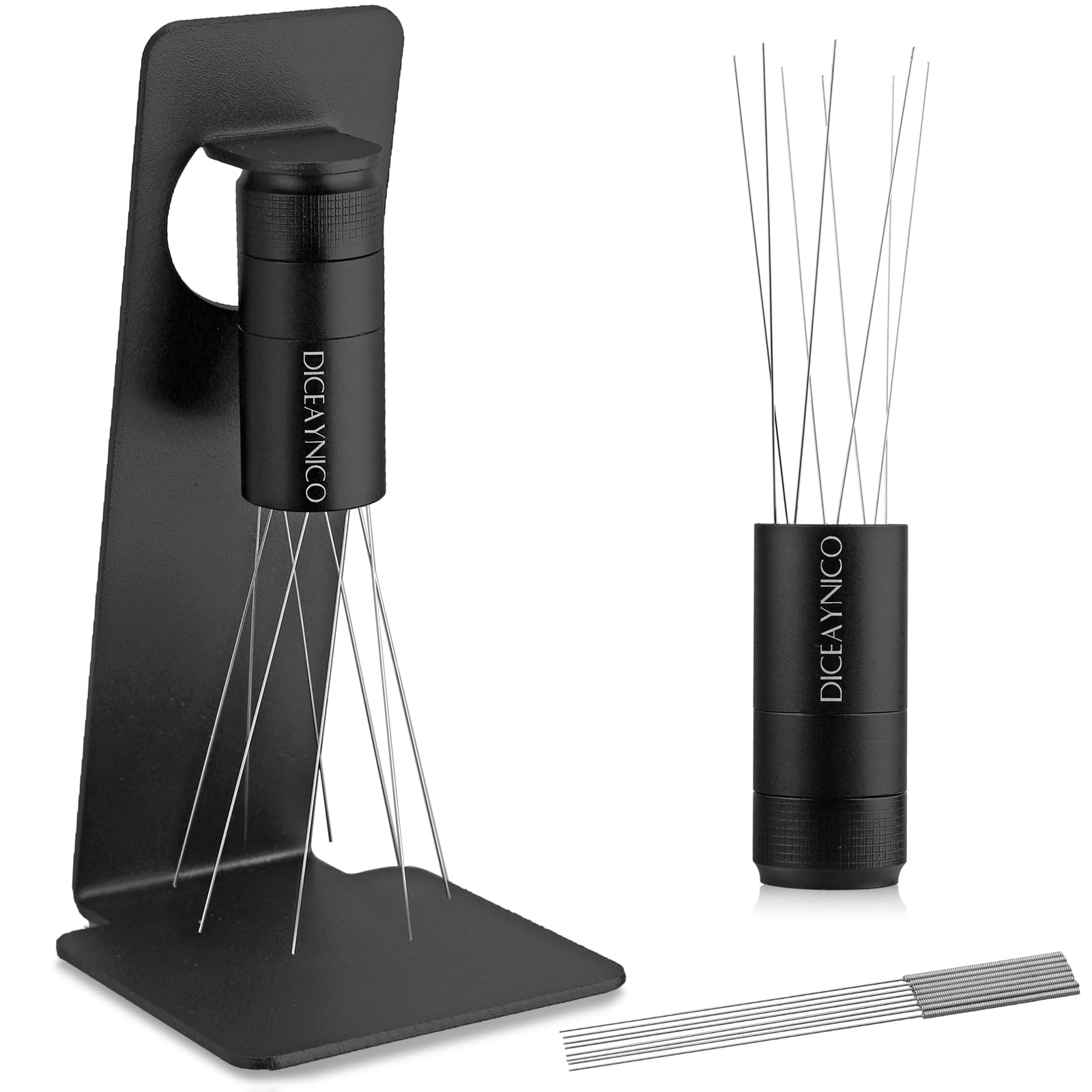 Diceaynico WDT Espresso Stirrer Tool,Espresso Distribution Tool,8x0.4mm 304 Stainless Needles and Extra 8 Needles for Espresso Coffee Accessories,