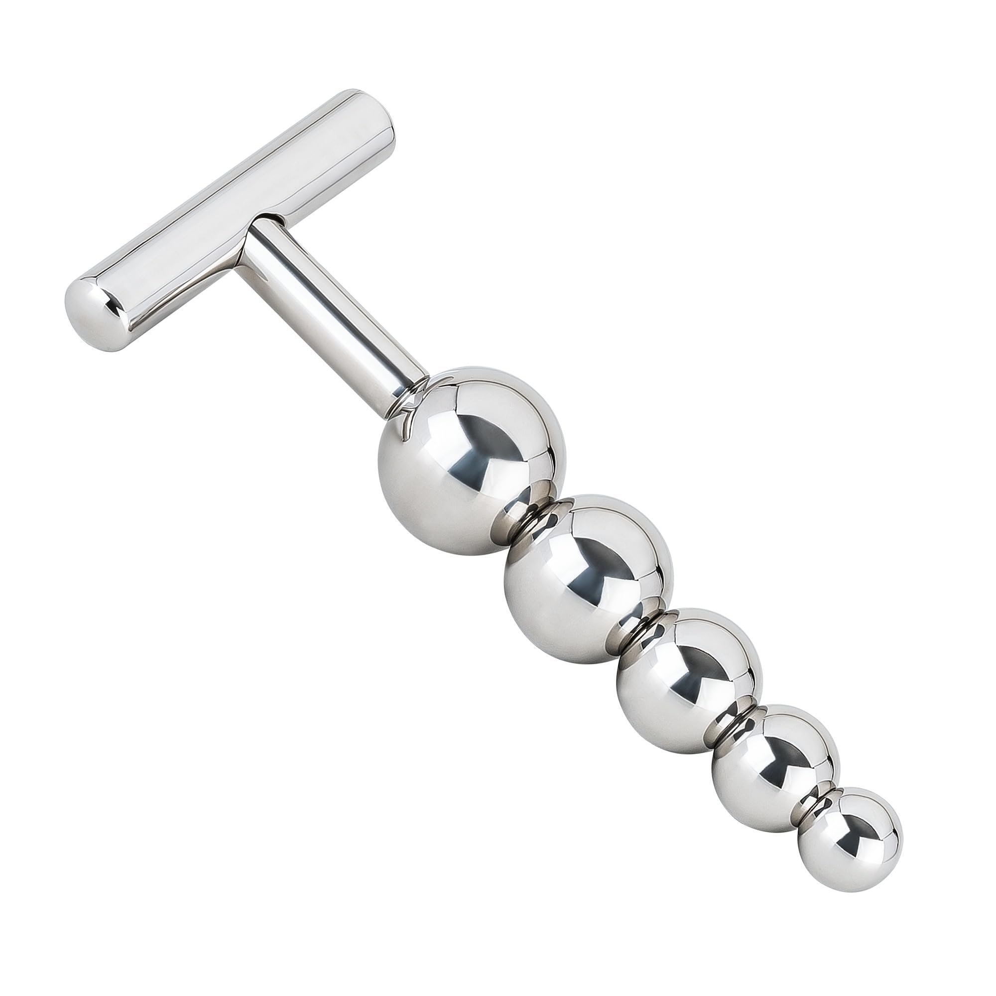 Stainless steel anal dildo - Alpha Male Stimulator with five balls