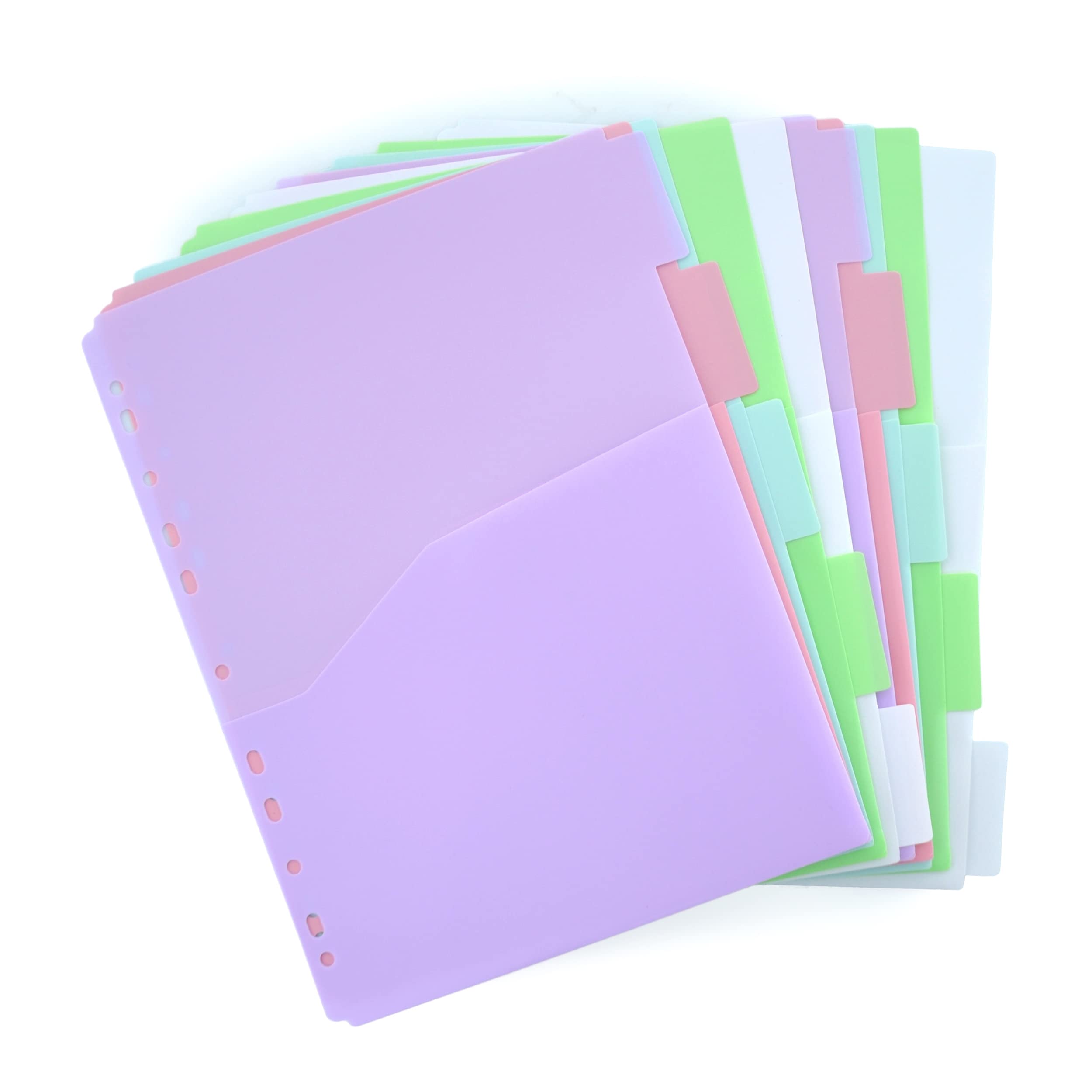 Packs de Separadores Xtra Office Box con Bolsillo frontal y Etiquetas Indicadoras incluidas by Office Box (A4 Blush - 10 Separadores)