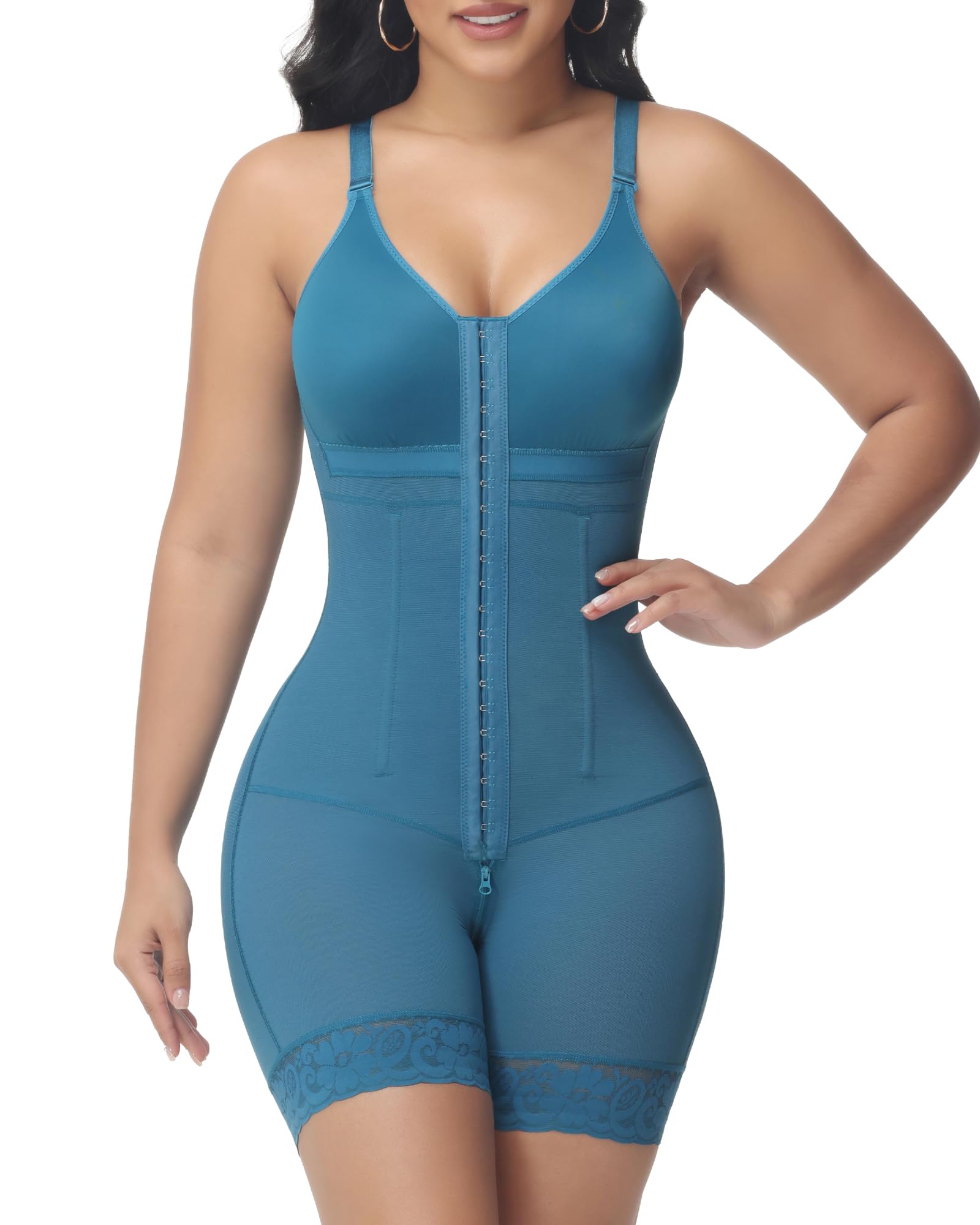 M MYODRESS Fajas Colombianas Moldeadoras Tummy Tuck Body Shaper with Bra