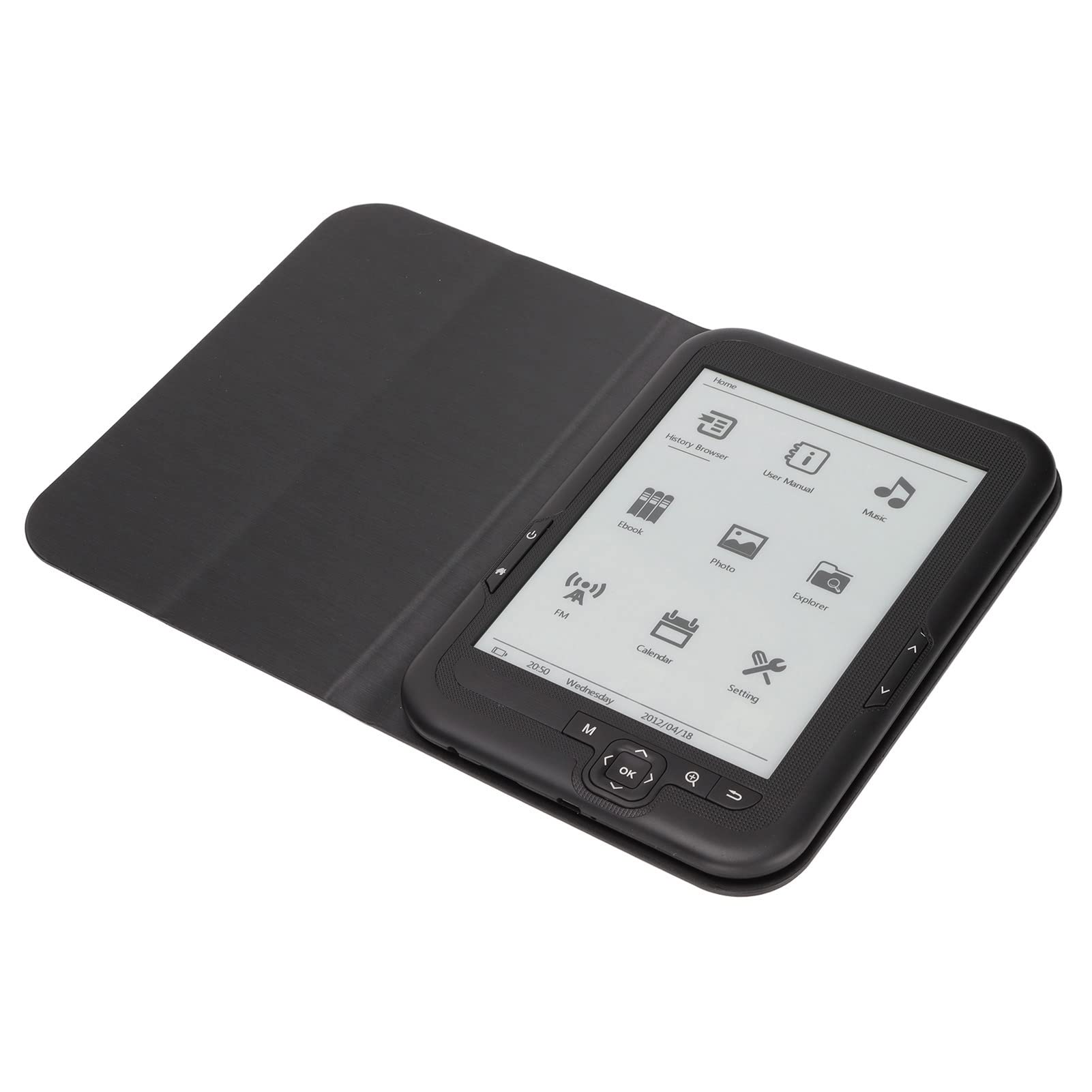 Jiawu 6in Ereader, Support FM Music Playback Bookmarks Zoom Function, 800X600 HD Ink Screen Ereader PDF Reader Tablet Ebook Reader Device with 2500Mah Battery (16GB), Jiawu5fhxprgtqk-13