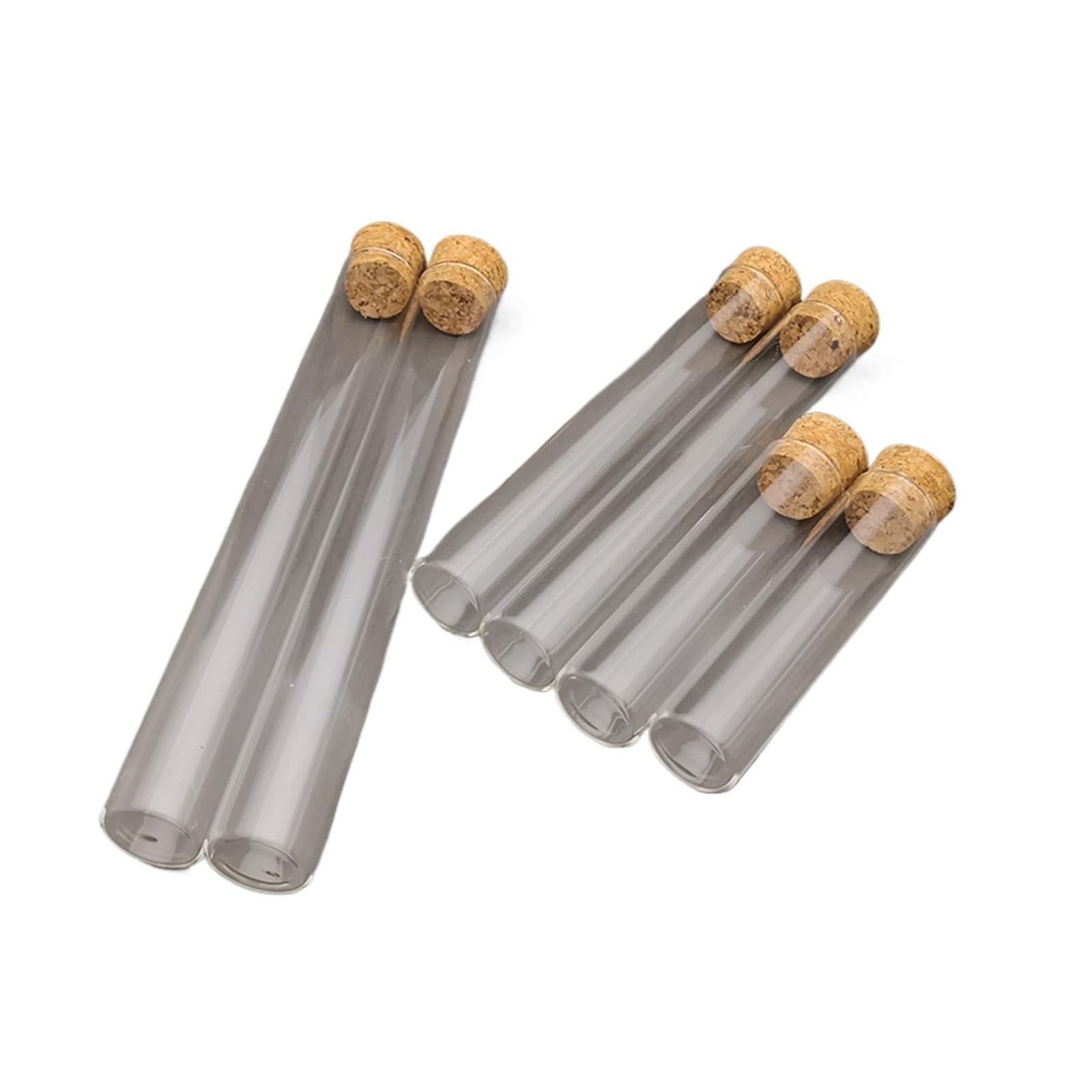 YYJzsw 5-10-20 sztuk 25x100mm / 25x150mm / 25x200mm jasne laboratorium płaskie dno pogrubienie szklana probówka z korkami(25x200mm 10pcs)