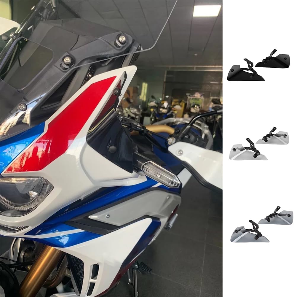 Motorcycle Windshield Windscreen Handguard Upper Front Air Vent Side Panels Fairing Compatible with H-onda CRF1100L CRF 1100 L ADV CRF 1100L ADV 2020-2023 Airflow Wind Deflectors (Clear)