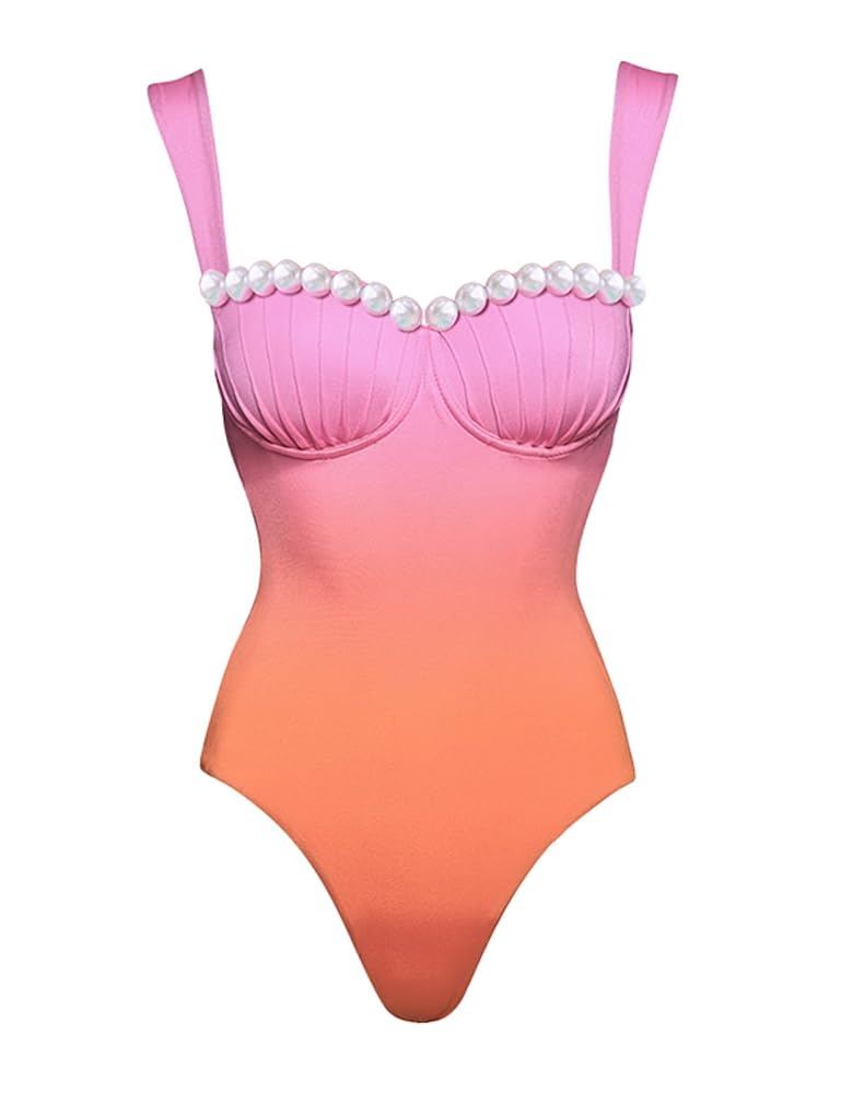新品★Mbeaute Fairy pearl ruffle swimsuit Fairy pearl ruffle swimsuit M4236 | Mbeaute
