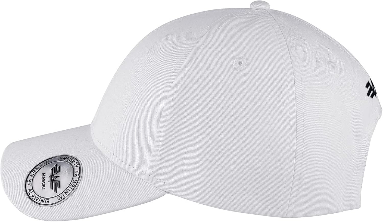 Miniatura 3 de ALAWING Gorra de béisbol plateada de tamaño ajustable para actividades al aire libre, algodón puro, resistente al sudor y transpirable, M