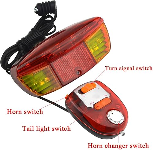 Miniatura 3 de XINGYHENG Luz de giro de bicicleta multifuncional Lámpara trasera de bicicleta Lámpara de freno de cuerno eléctrico para ciclismo seguro Senderismo