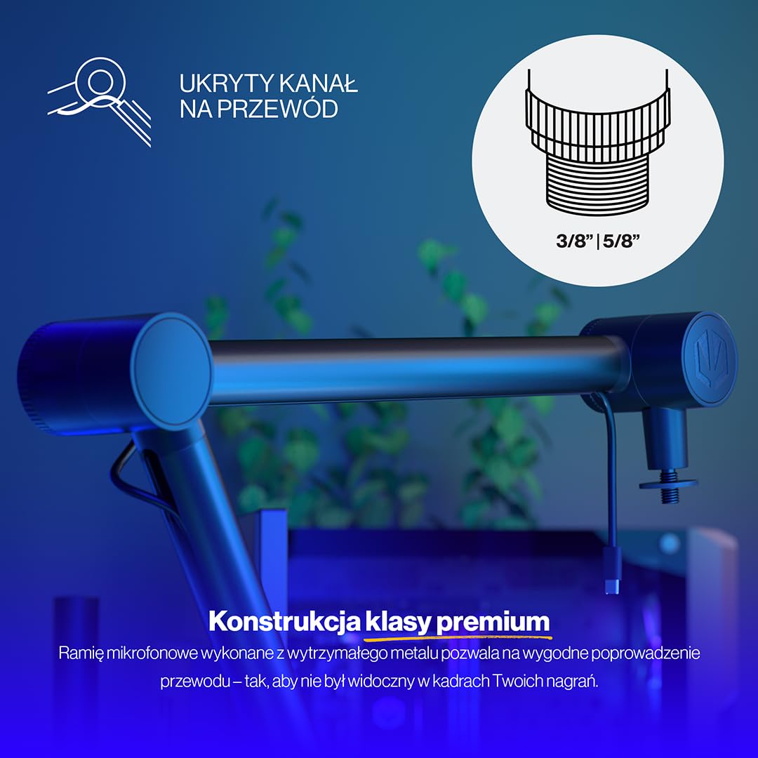 ENDORFY Studio Boom Arm, wysokiej jakości regulowane ramię do mikrofonu, przewód w zestawie | EY0A005