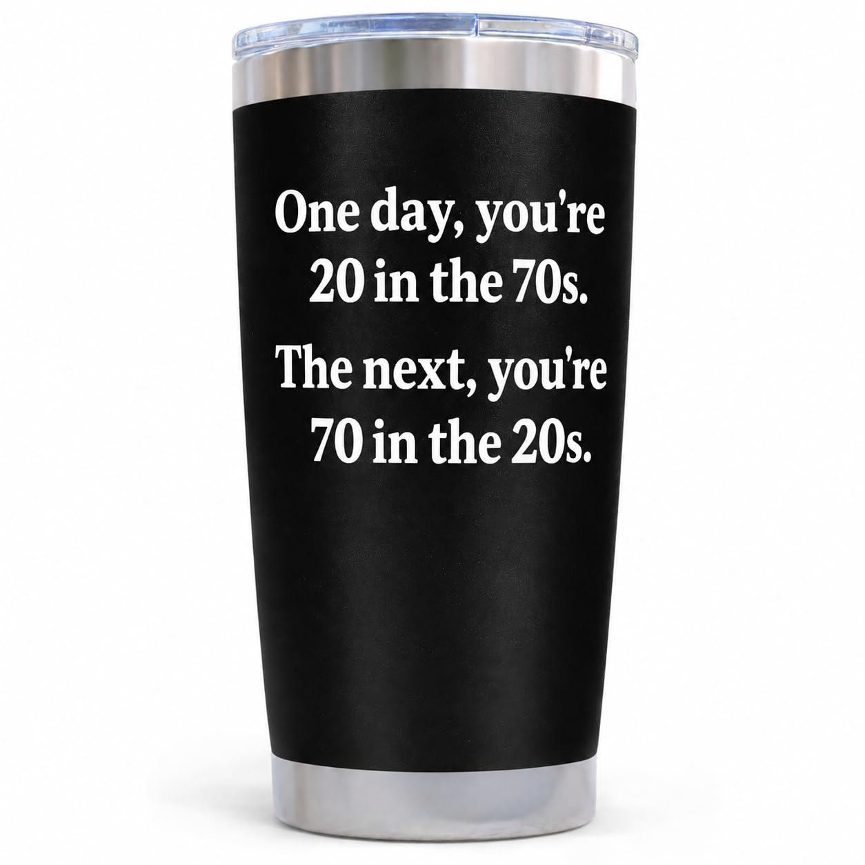 KLUBI 70th Birthday Gifts for Women, Men– 70 Year Old Birthday Gifts for Men 20oz Tumbler Mug Cup, Happy 70th Birthday Tumbler, Funny 70th Birthday Ideas, Unique Gifts for 70 Year Old Woman, Born 1956